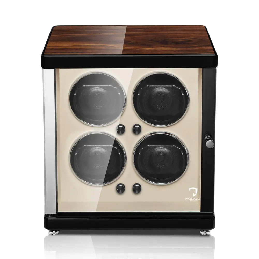 AMBIENTE Quartet Watch Winder – Old Walnut-4-Le Remontoir