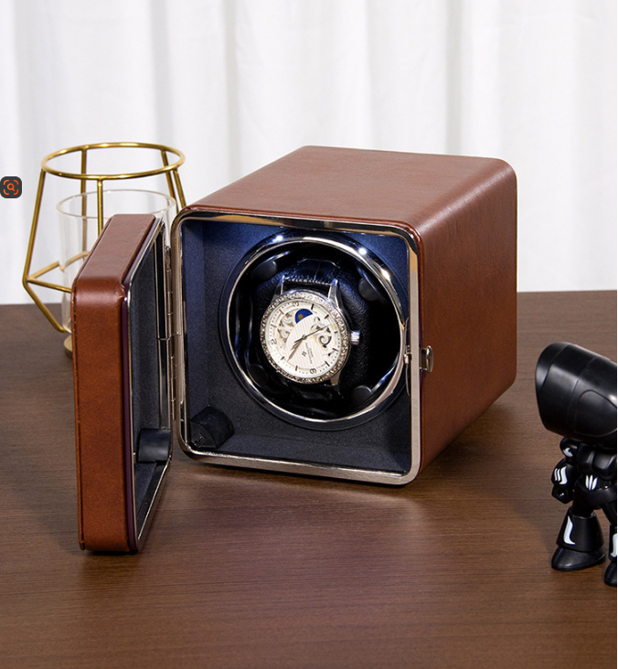 Watch Winder - Modern Brown Cube-2-Le Remontoir