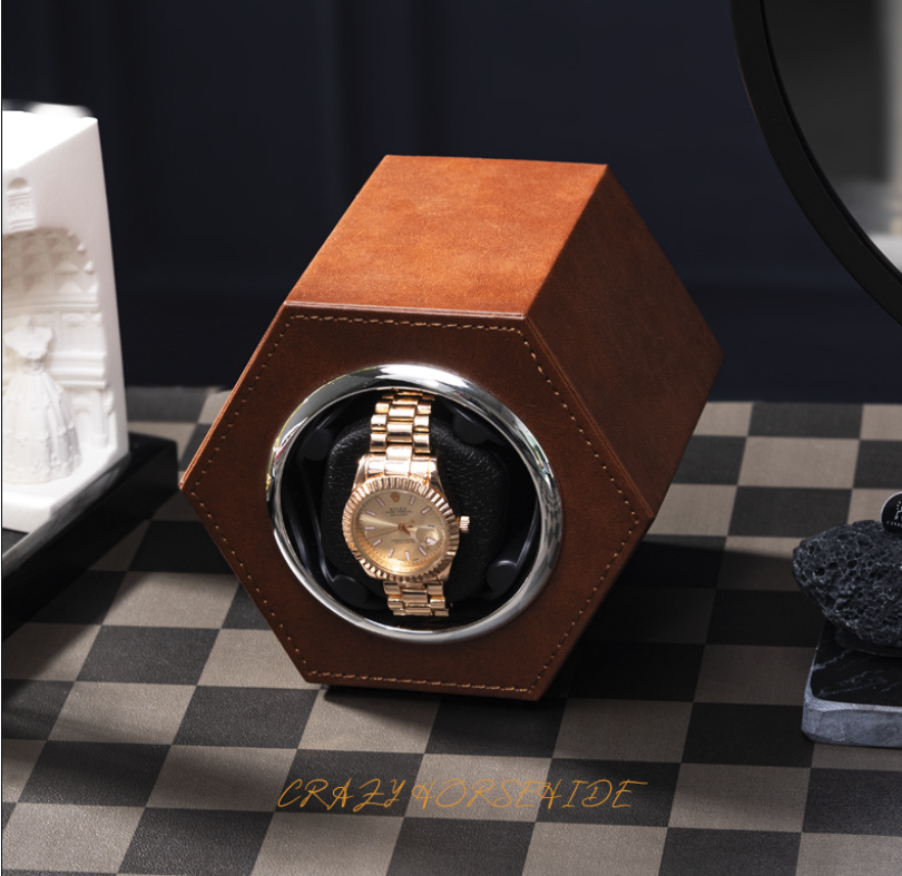 Hexagonal Coffee Watch Winder-2-Le Remontoir