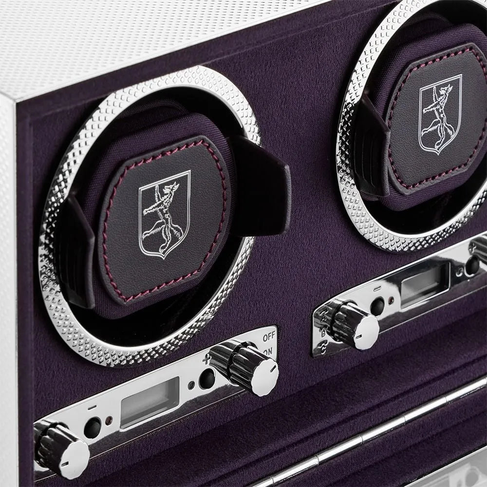 Silver Double Watch Winder-4-Le Remontoir