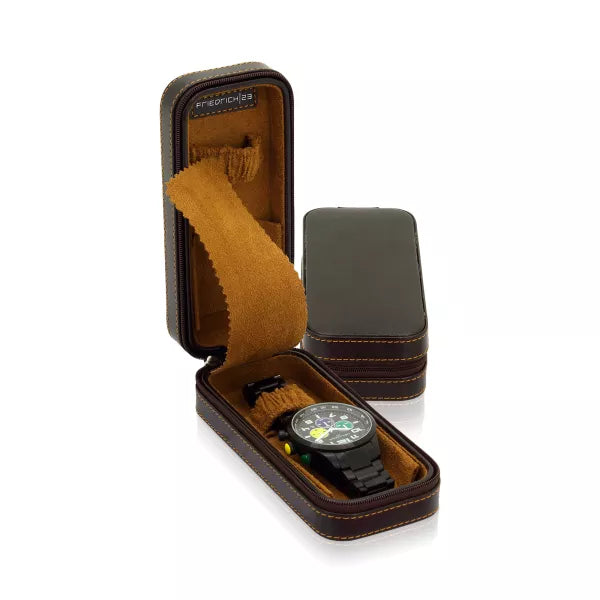 Watch Case - Bond - 1 Watch - Brown-2-Le Remontoir