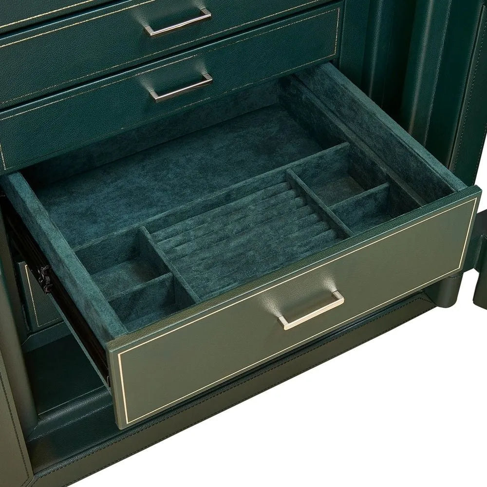 Watch Winder - Wolf1834 Athos 8 Safe with Storage Green