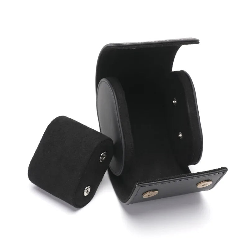 Corbeau Leather Single Watch Case-3-Le Remontoir