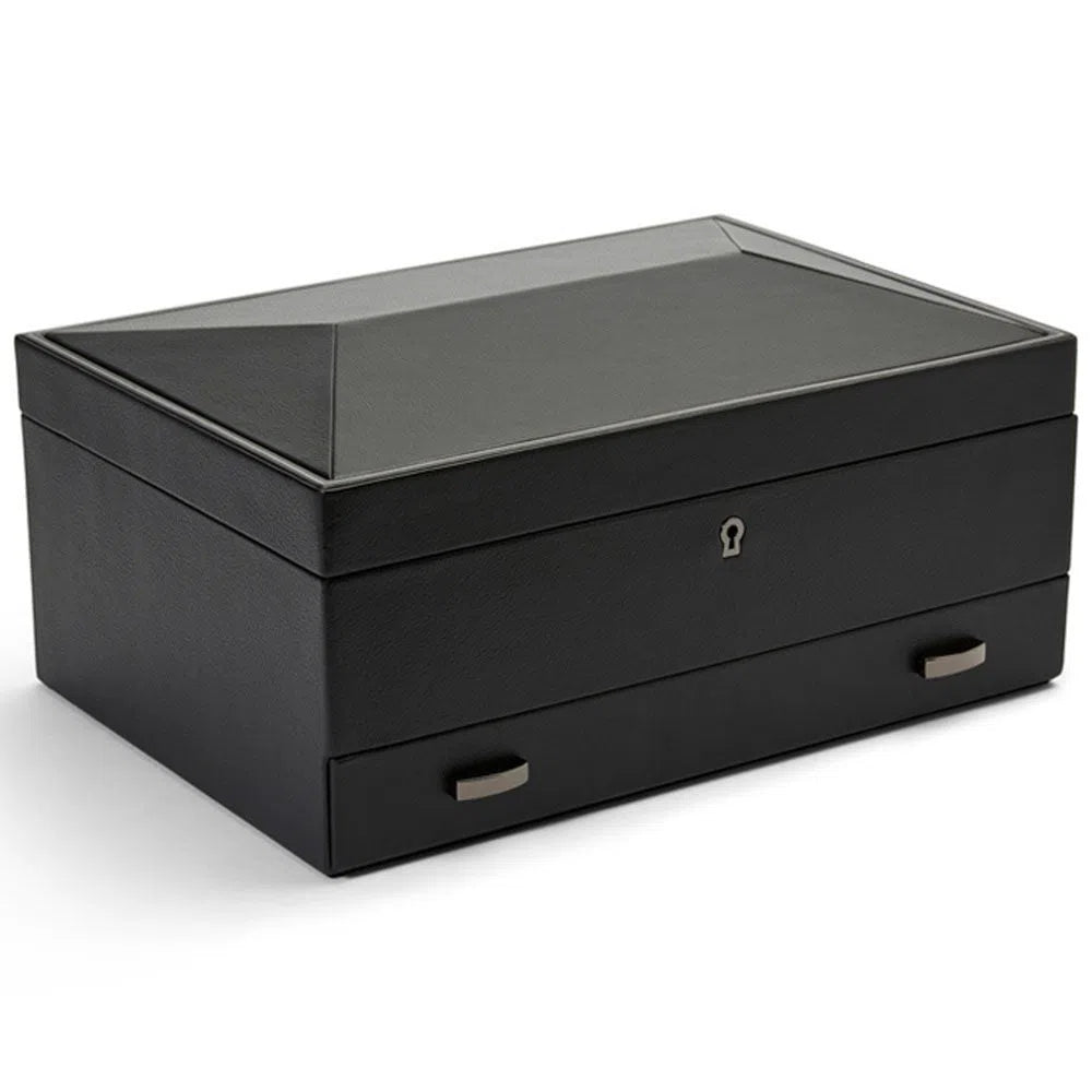 British Racing Black 10-Piece Watch Box with Storage-3-Le Remontoir
