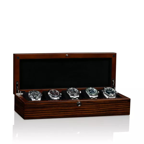 Crystal 5-Watch Box - Brown-2-Le Remontoir