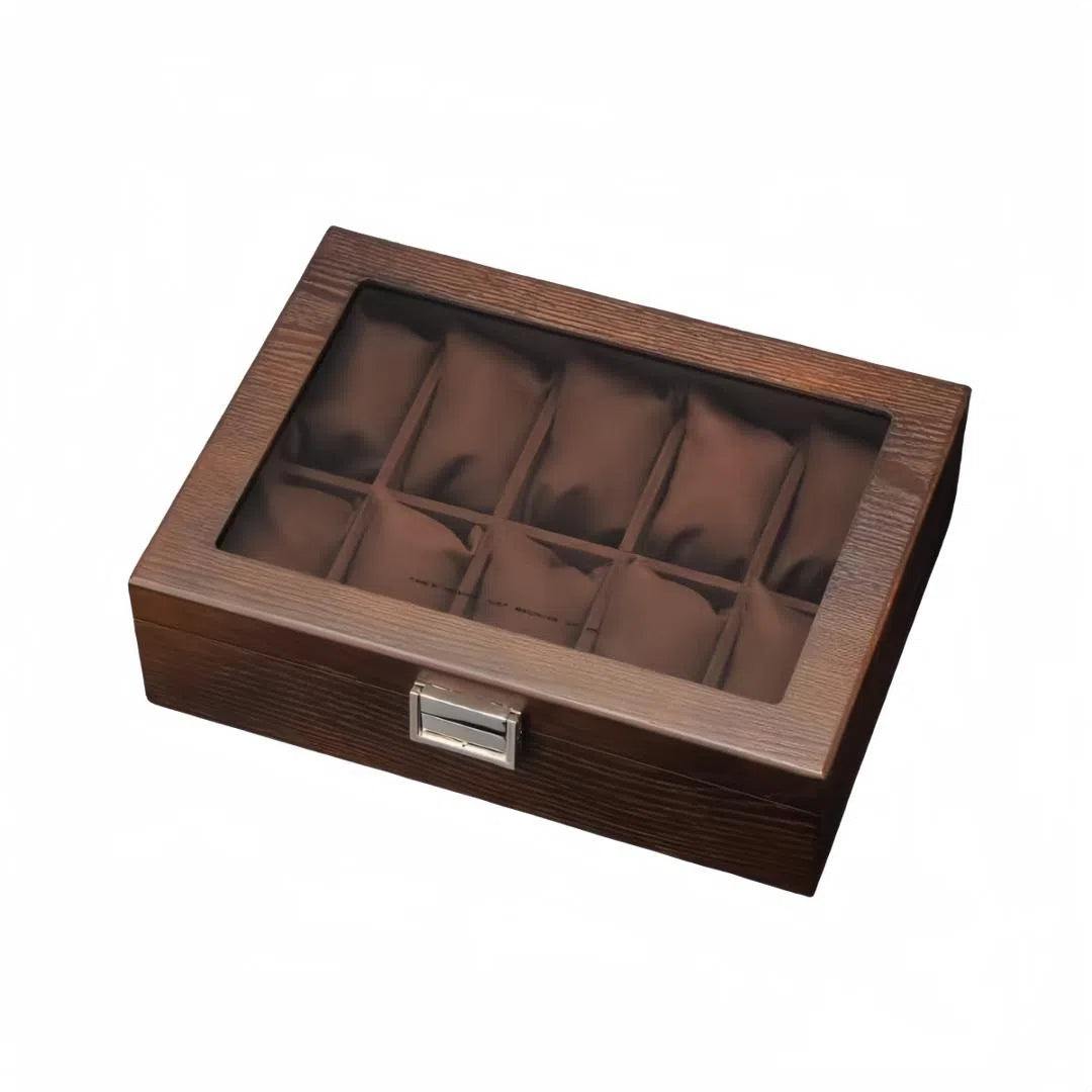 Elegance Watch Box for 10 Watches - Dark Brown-1-Le Remontoir