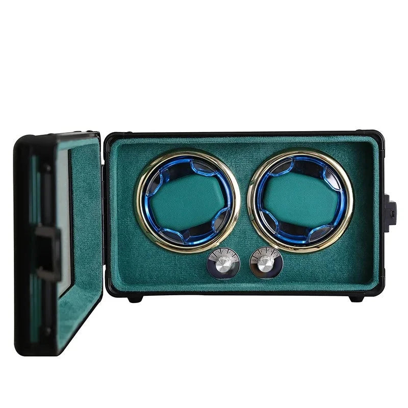 Modern Dual Watch Winder - Green-4-Le Remontoir