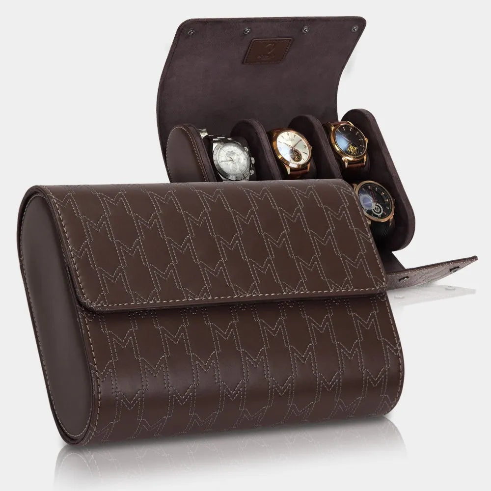 Watch Case - OPTIMUS 6-Watch Brown / White-4-Le Remontoir