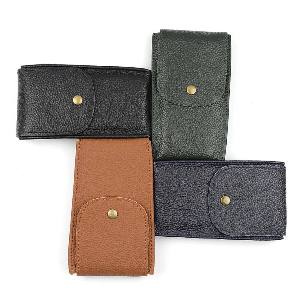 Black Leather Watch Case