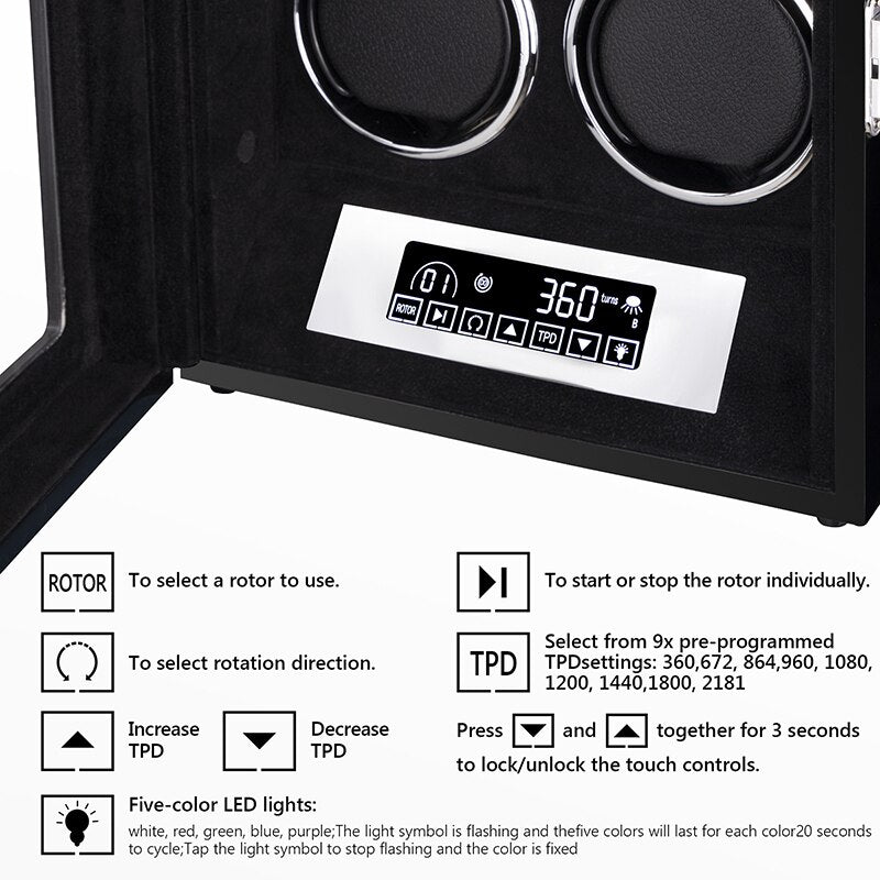 Automatic Watch Winder Macassar Duo-2-Le Remontoir