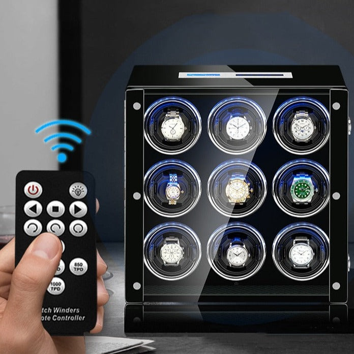 Automatic Watch Winder - Premium Piano 9 Slots-2-Le Remontoir