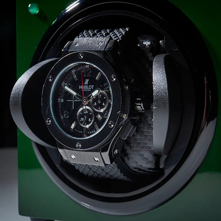 Barrington Racing Green Watch Winder-4-Le Remontoir