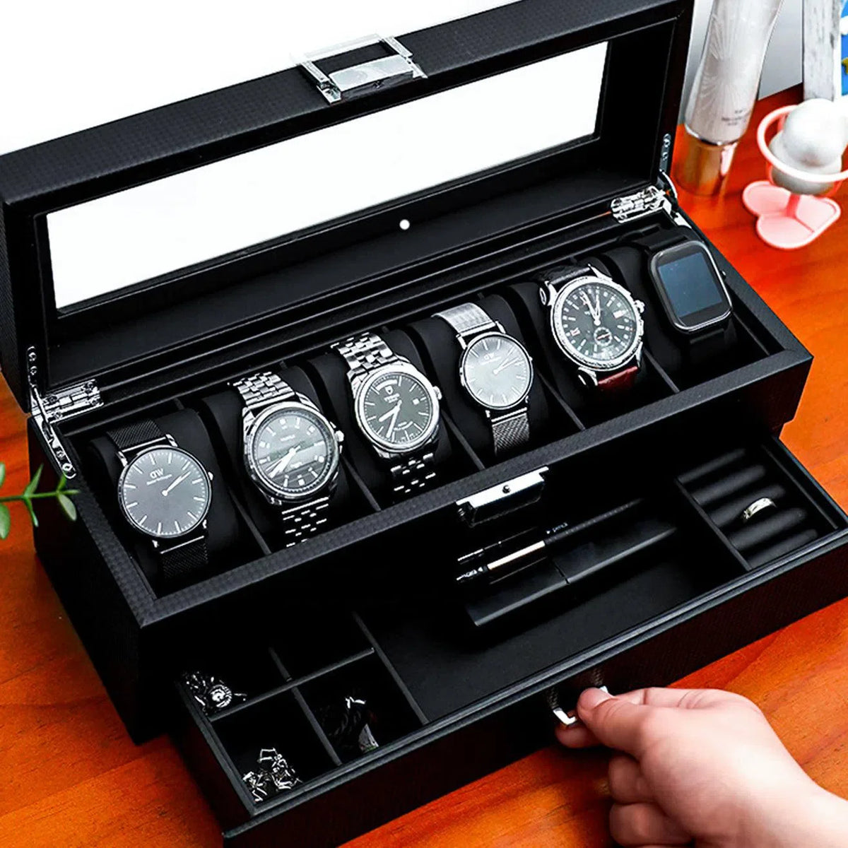 Watch Box - Black Swan-2-Le Remontoir