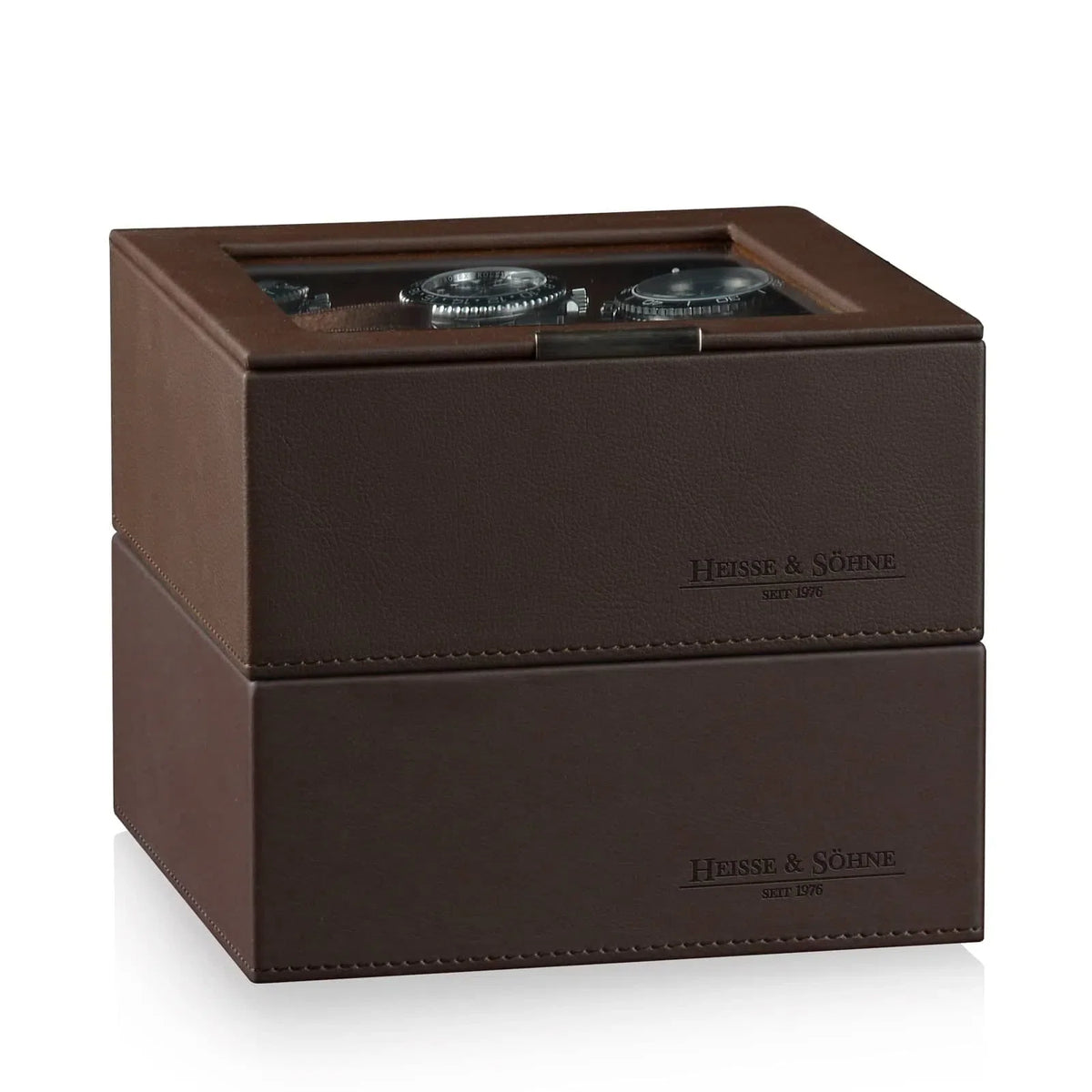 Watch Box - Heisse Double L Brown-1-Le Remontoir