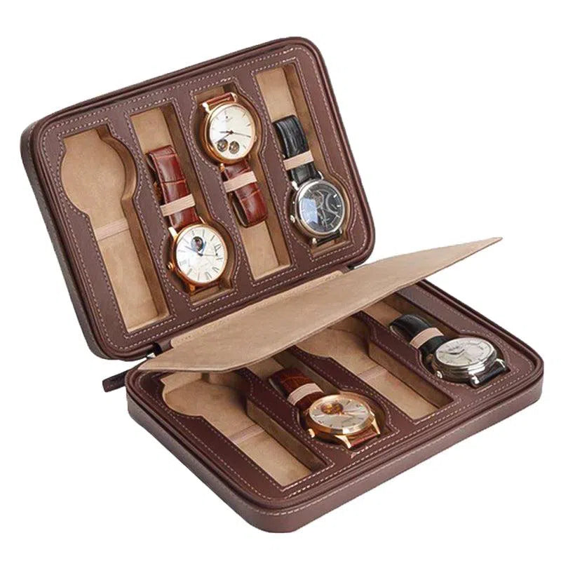 Watch Travel Case - Invia Brown 8-1-Le Remontoir
