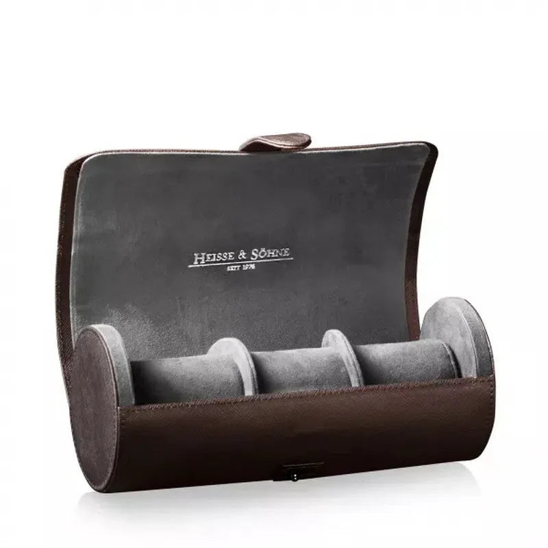 Watch Travel Case - Roll 3 Brown-5-Le Remontoir
