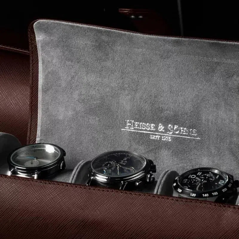 Watch Travel Case - Roll 3 Brown-7-Le Remontoir
