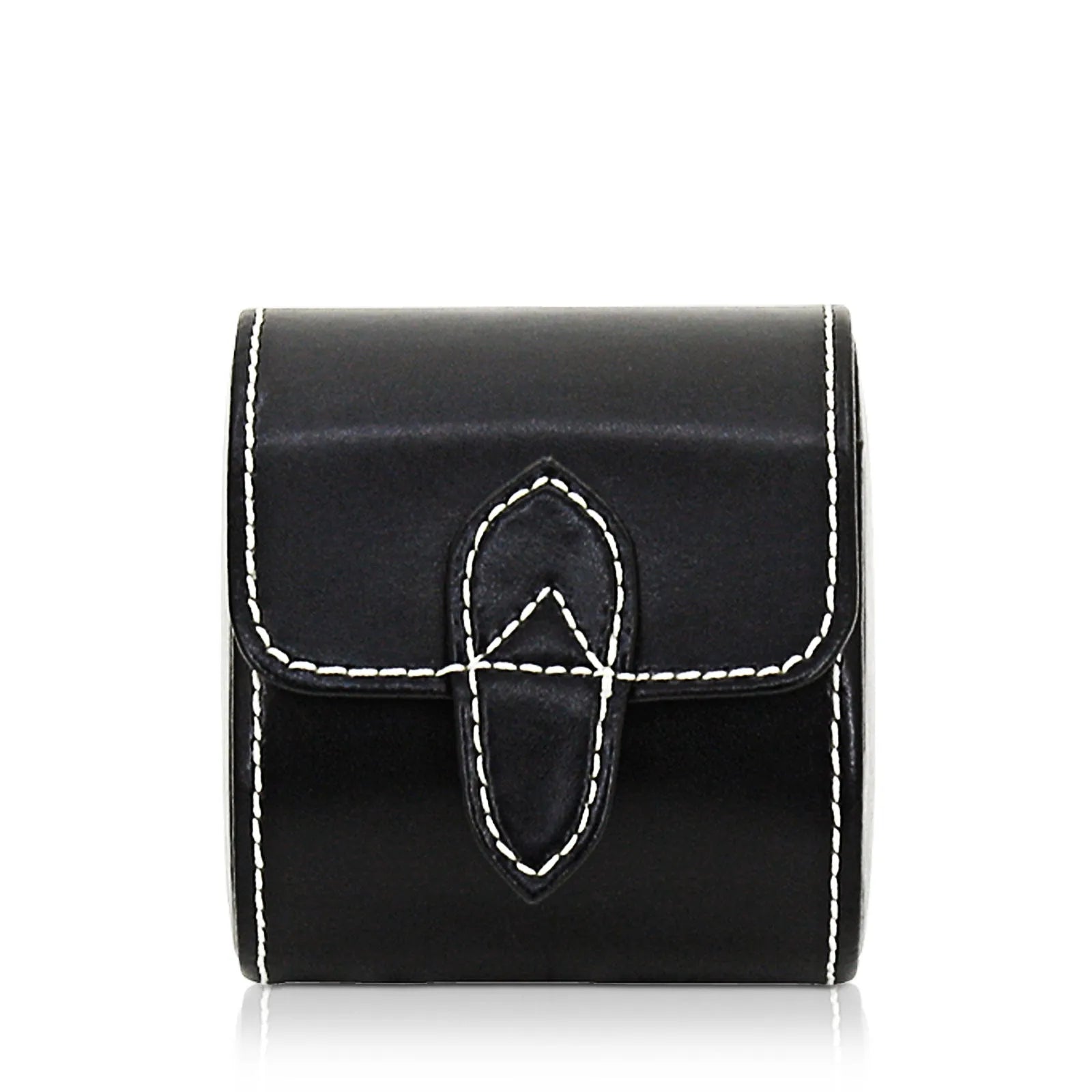 London Roll Watch Case – 1 Watch – Black-2-Le Remontoir
