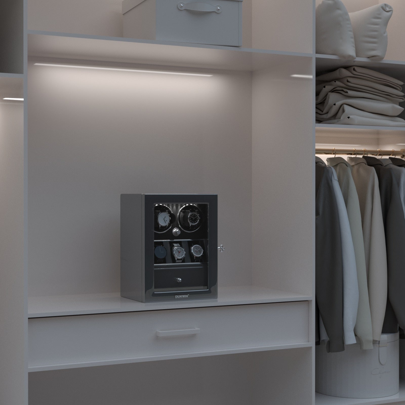 DUKWIN Black Exhibition Watch Winder-3-Le Remontoir