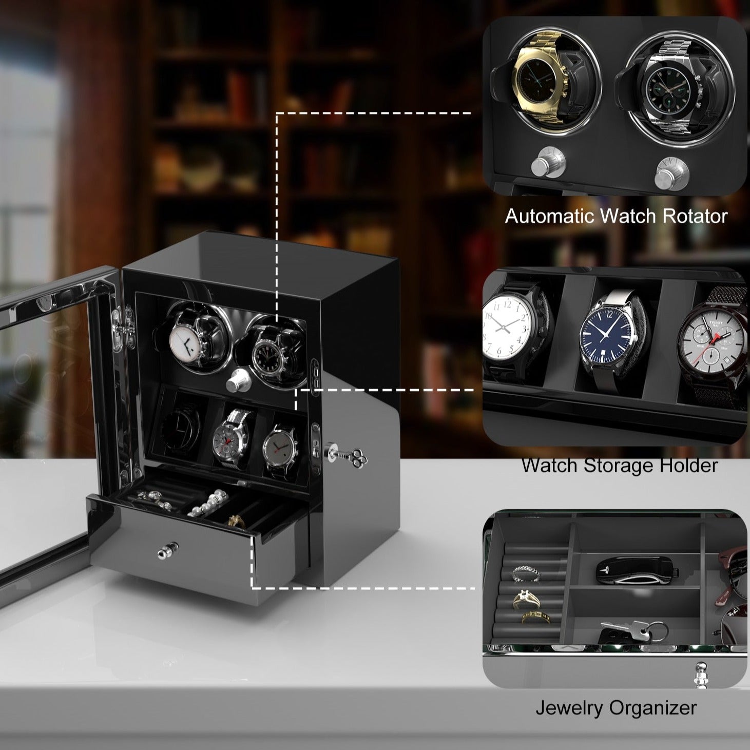 DUKWIN Red Exposition Watch Winder-2-Le Remontoir