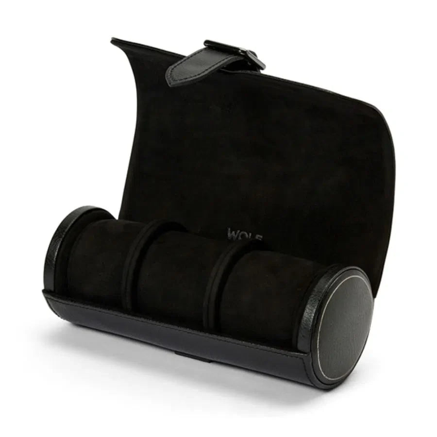 British Racing triple watch travel case black-1-Le Remontoir