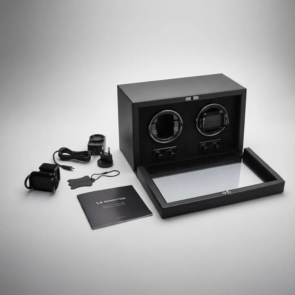 Cube Divan Watch Winder · 2 Watches · Onyx Black
