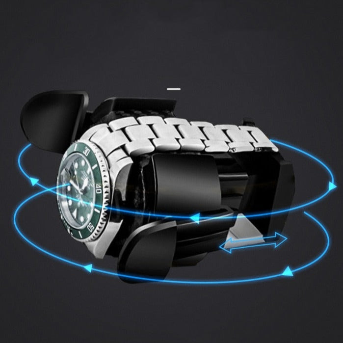 Premium Brown 4-Slot Automatic Watch Winder-3-Le Remontoir