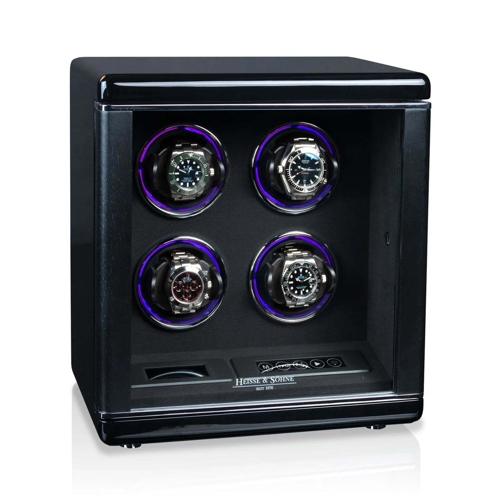Watch Winder – Chicago 4 Black-4-Le Remontoir