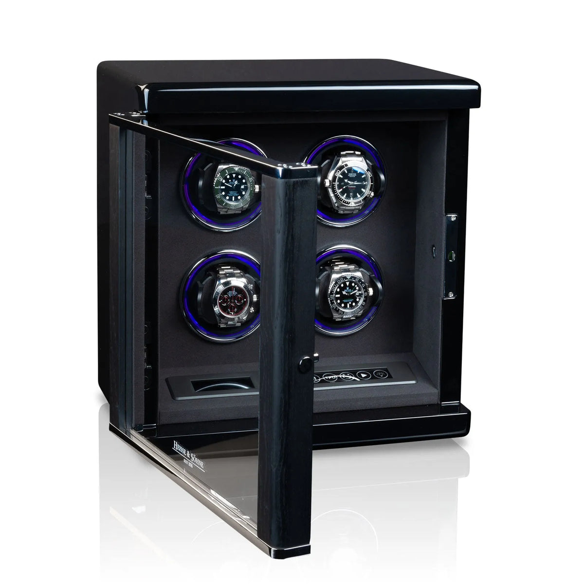 Watch Winder - Chicago 4 Black-2-Le Remontoir