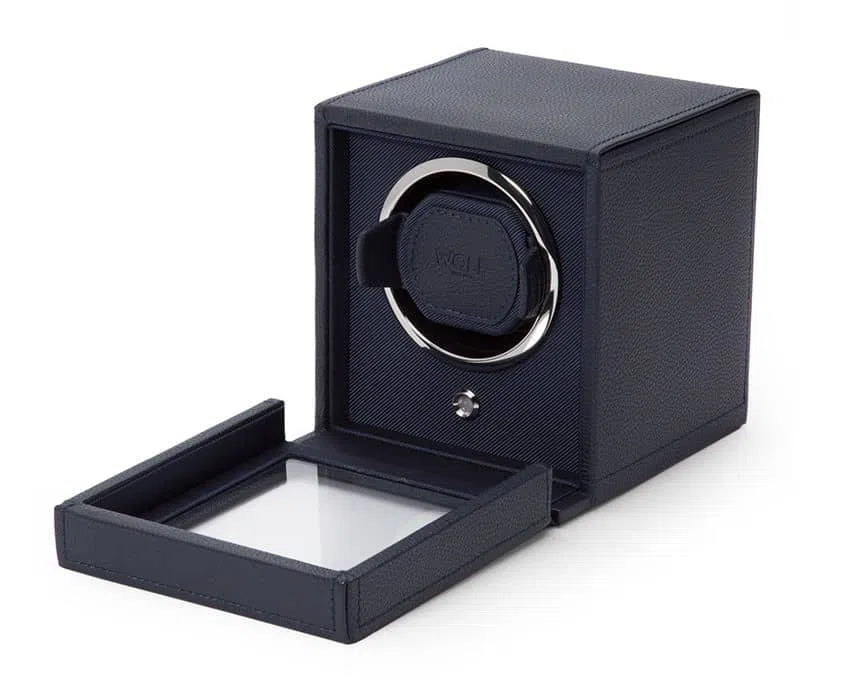 Watch Winder - Cube Cover Navy-3-Le Remontoir