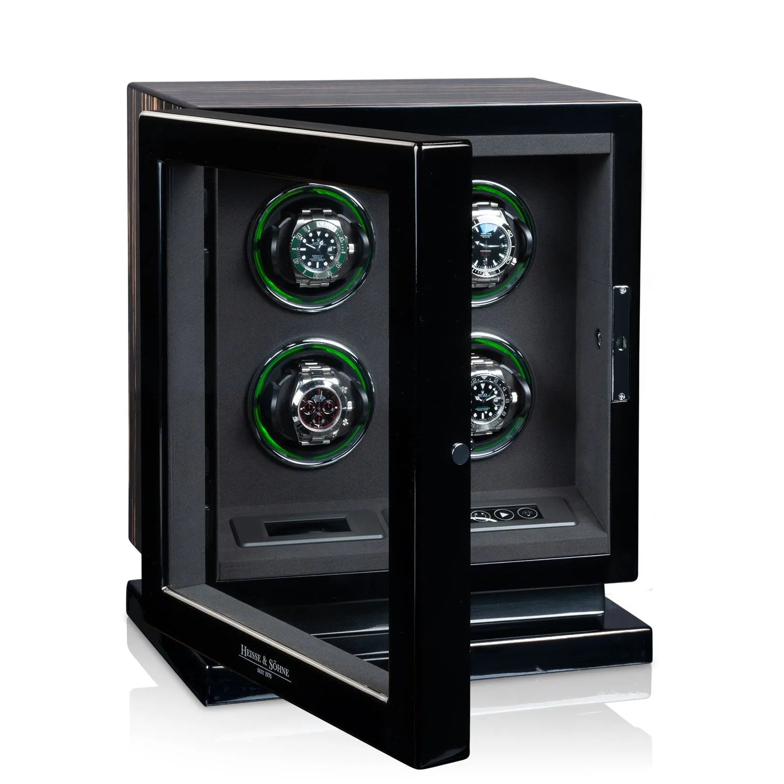 Watch Winder – Rome 4 High-Gloss Ebony-1-Le Remontoir