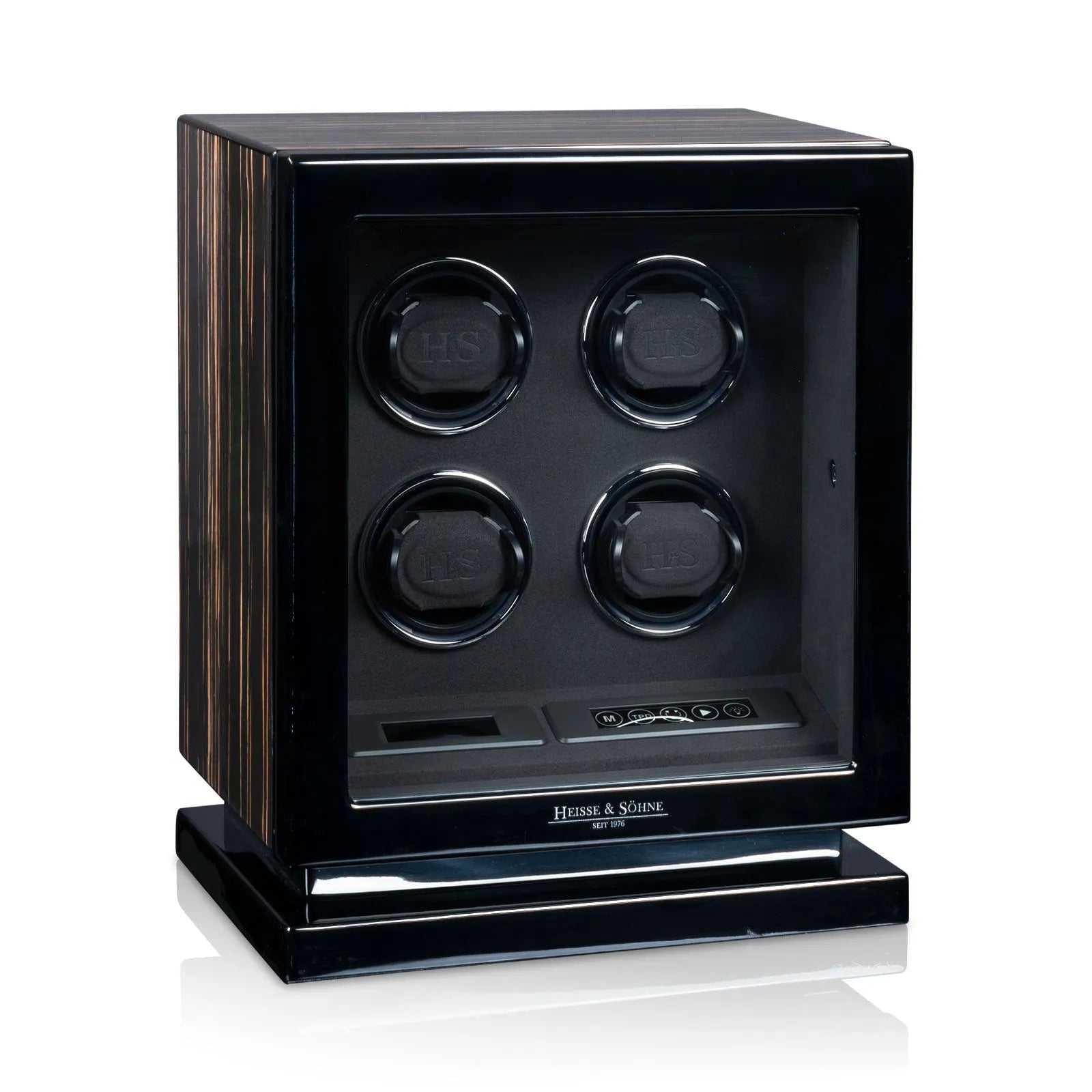 Watch Winder – Rome 4 High-Gloss Ebony-3-Le Remontoir