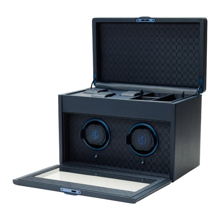 Earth Double Watch Winder – Blue-1-Le Remontoir