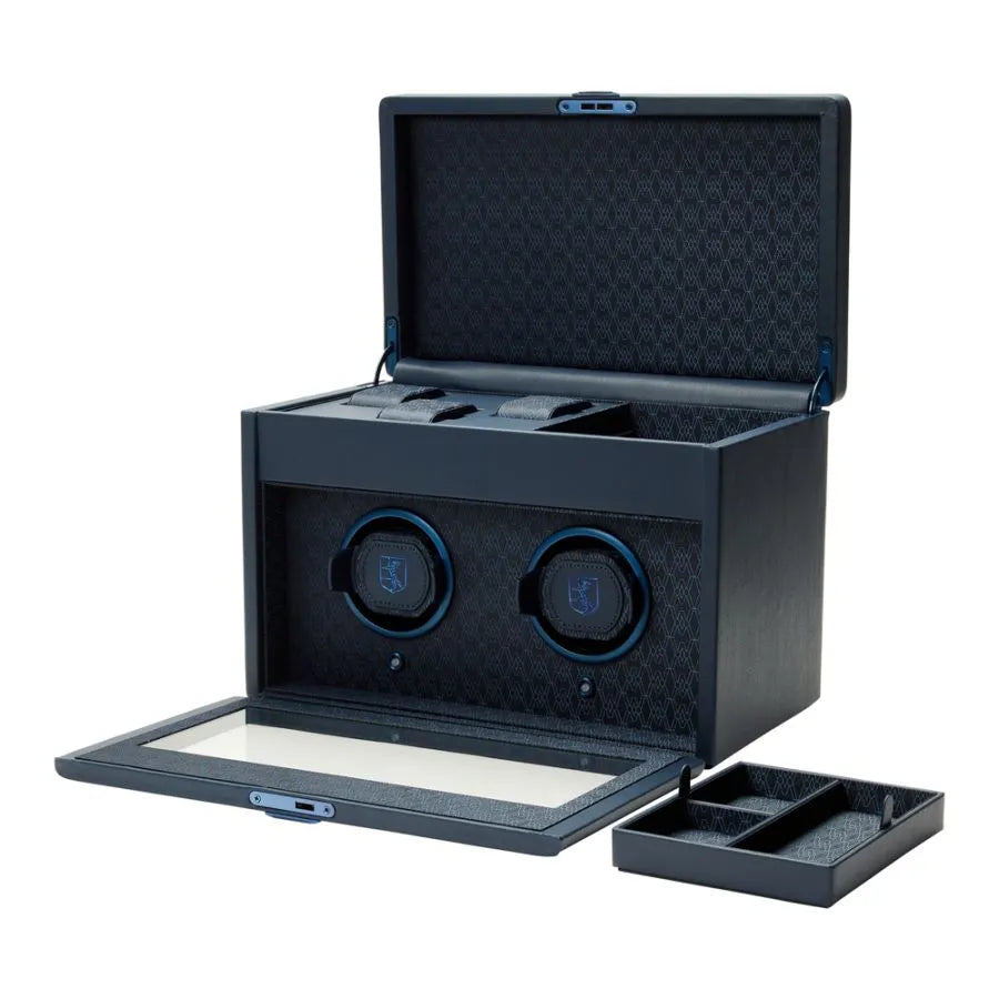Earth Double Watch Winder – Blue-2-Le Remontoir