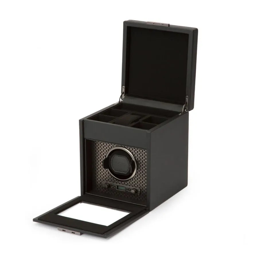 Single Axis Watch Winder with Storage – Powder-Coated Finish-1-Le Remontoir
