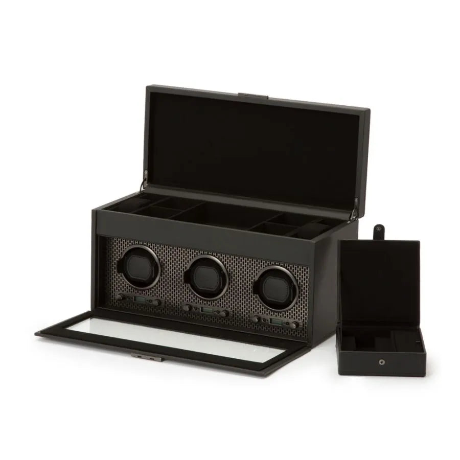 Triple Axis Watch Winder with Storage – Powder-Coated Finish-2-Le Remontoir