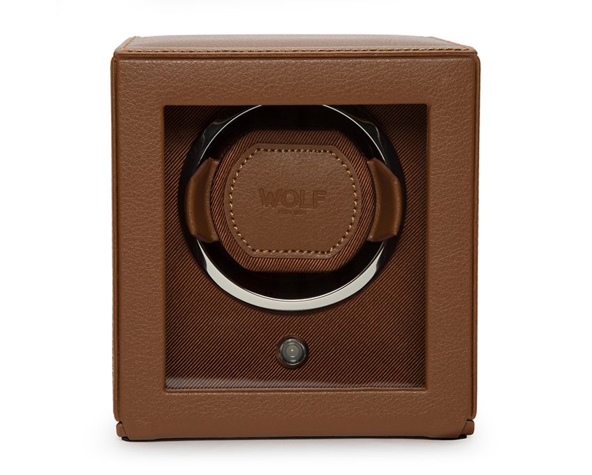 Watch Winder - Cognac Cube Cover-3-Le Remontoir