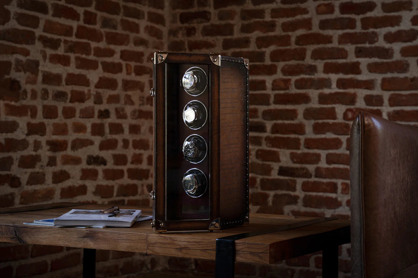 Watch Winder - Parchment Patina Java-2-Le Remontoir