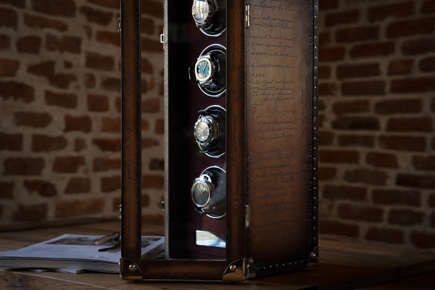 Watch Winder - Parchment Patina Java-7-Le Remontoir