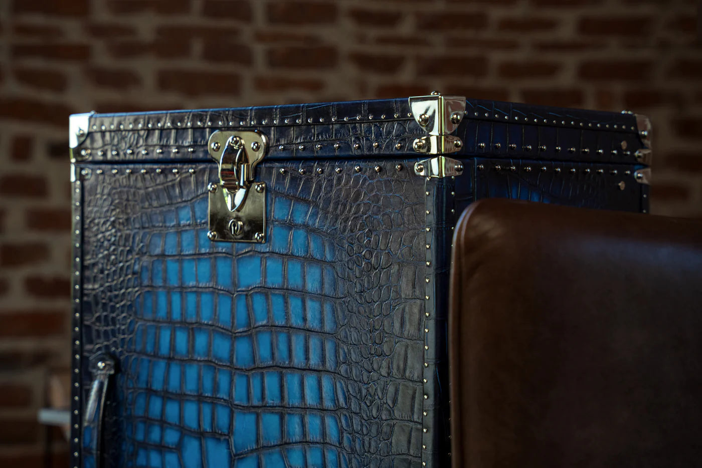 Watch Winder - Trunk CP Patina Blue-2-Le Remontoir