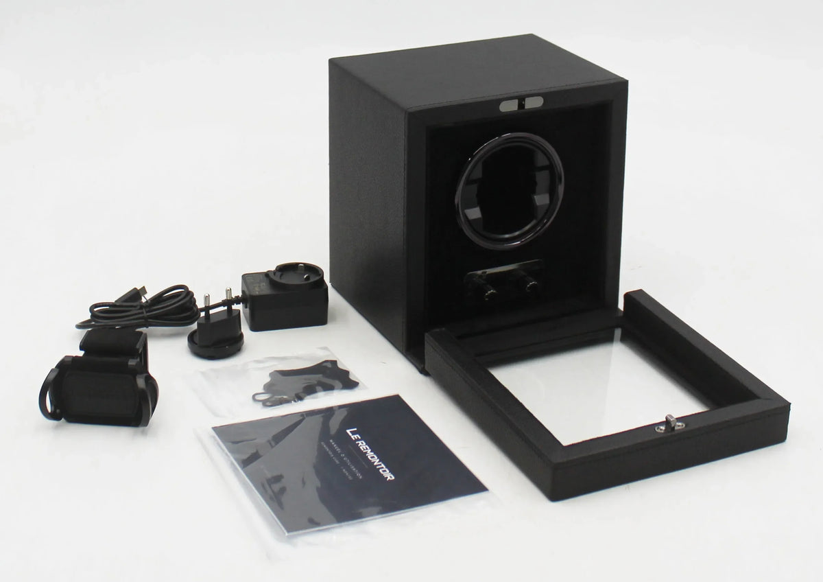 Watch Winder Cube Divan · 1 Watch · Onyx Black