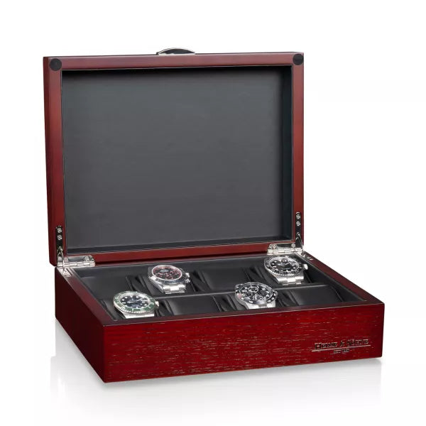 Bregano Watch Box for 8 Watches - Cherry Red-3-Le Remontoir