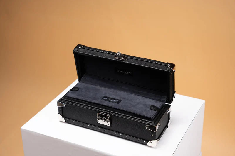 Watch Box – Saffiano Black 4 Slots-3-Le Remontoir