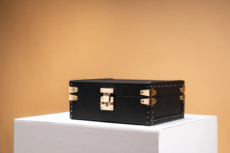 Watch Box – Togo Black 6 Slots-2-Le Remontoir