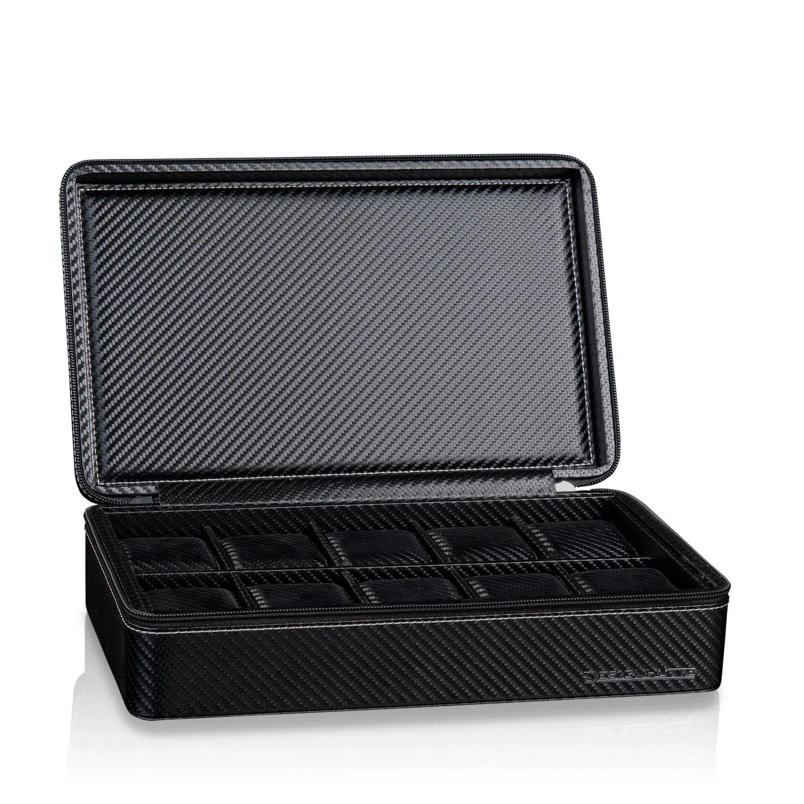 Boite a Montre Tampa 10 Montres Noir Carbone 2