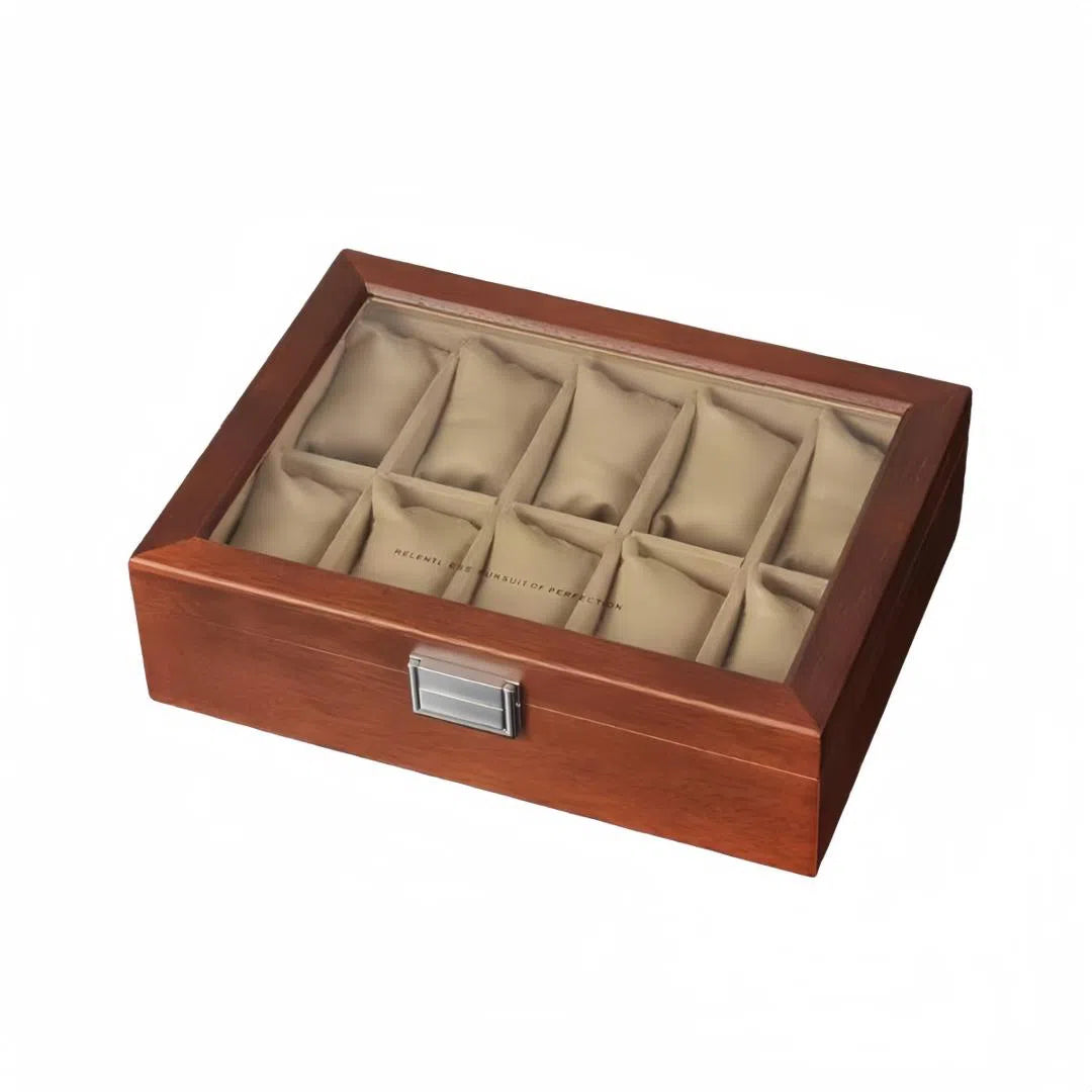Elegance Watch Box for 10 Watches - New Light Brown-1-Le Remontoir