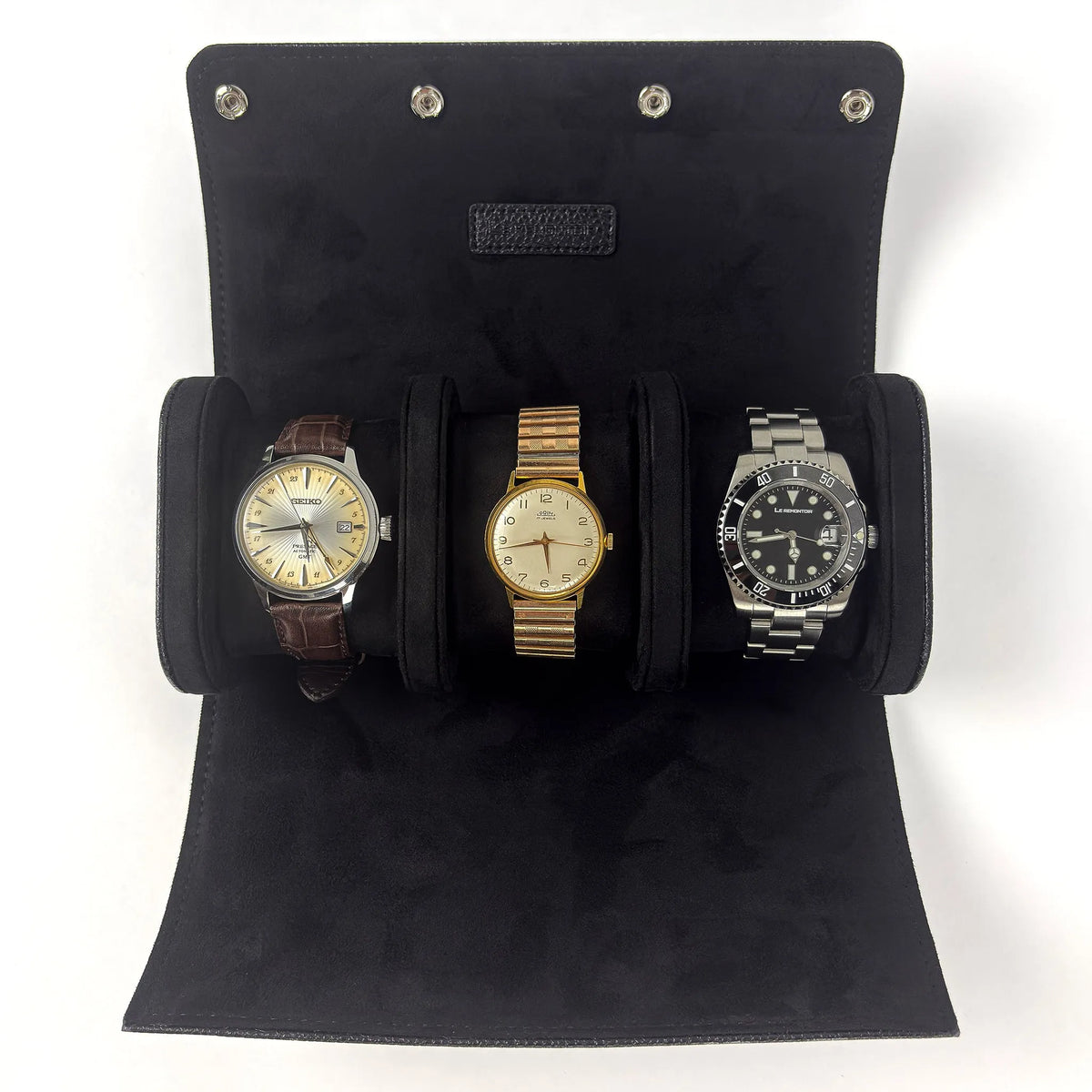 Travel Case · 3 Watches · Onyx Black