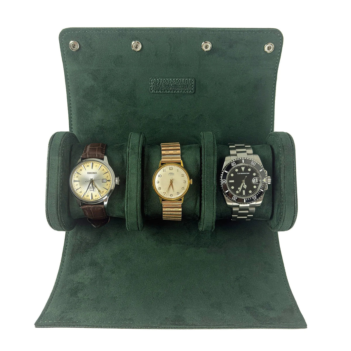 Travel Case · 3 Watches · Cedar Green