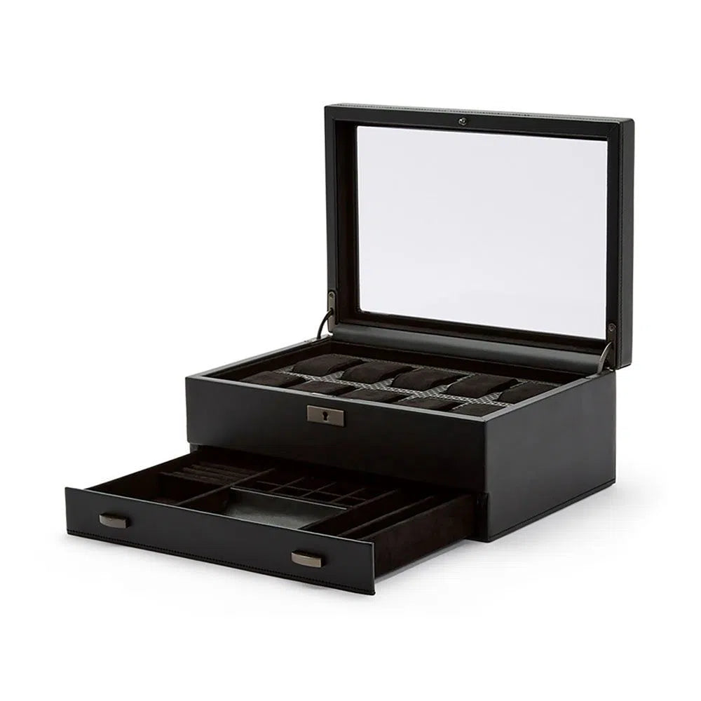 Axis 10-Watch Powder-Coated Watch Box with Drawer-1-Le Remontoir