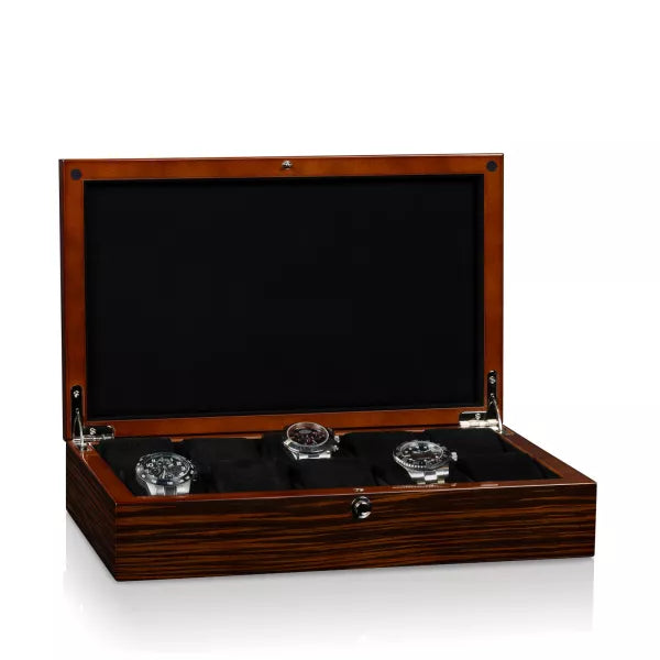 Crystal Watch Box for 10 Watches - Brown-3-Le Remontoir